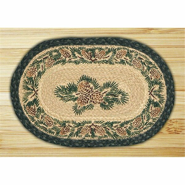 Capitol Importing Co Capitol Importing Pinecone - 10 in. x 15 in. Hand Printed Oval Swatch 81-025A